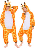Adult Giraffe Onesie Costume - 3D Hooded Animal One-Piece Pajama for Halloween Men Women