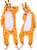 Adult Giraffe Onesie Costume - 3D Hooded Animal One-Piece Pajama for Halloween Men Women