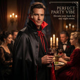 Black Halloween Vampire Costume Cape for Women Men