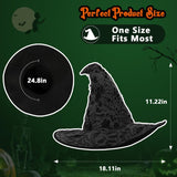 Witch Hat for Women, Distressed Gray, Polyester, One Size, Halloween Cosplay Costume Accessory