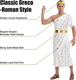 Mens Greek God Toga Costume Adult Roman Robe Outfit Greek Mythology Costumes Halloween Cosplay Costumes