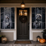 Halloween Decorations Outdoor Spooky Ghost Curtains 2 Pack