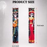 Lighted Halloween Porch Sign Banners,Dia De Los Muertos Decor