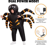 Inflatable Spider Costume for Adults, Funny Black Blow Up Suit