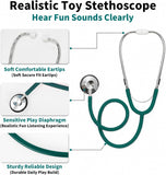 Kids Doctor Costume for Halloween – Medical Scrubs Dress Up Outfit with Lab Coat and Surgical Cap