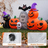 8FT Halloween Inflatable Pumpkin Outdoor Decor with LED Lights