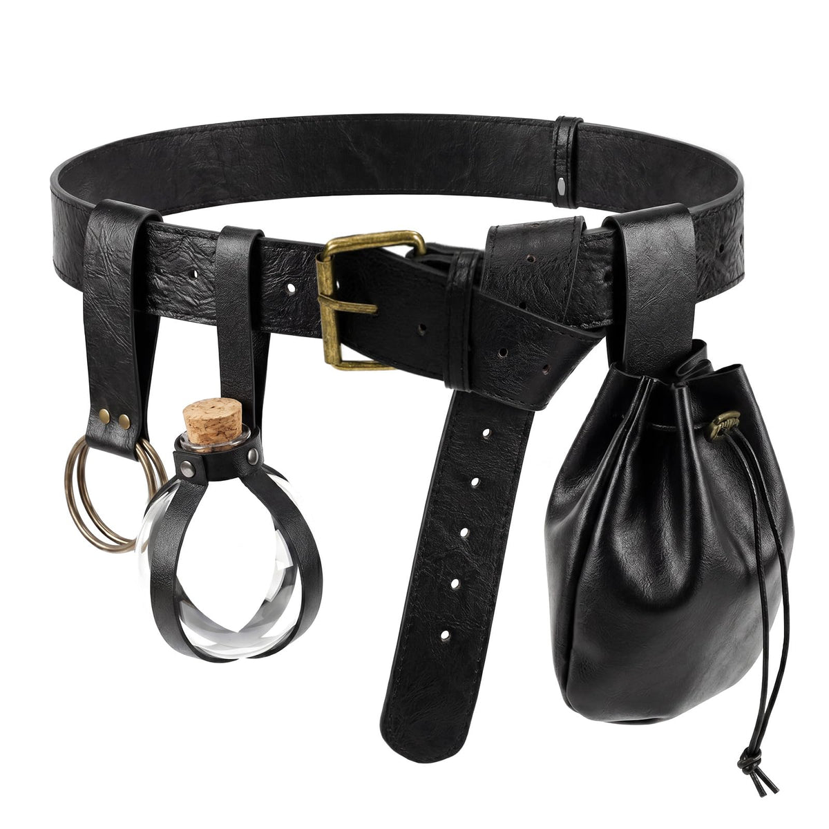 Pirate Belt Set for Adults with Pouch and Bottle Holder