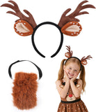 Reindeer Antlers Headband/Headband &Tail Costume Set