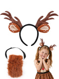 Reindeer Antlers Headband/Headband &Tail Costume Set