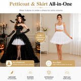Petticoat Tutu Skirt for Women, Short Layered Tulle