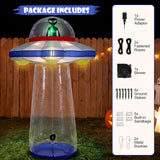 9FT Halloween Inflatable UFO Outdoor Decorations, Blow Up UFO Alien with Built-in Bright LEDs, Yard Lawn Garden Party Decor