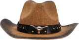 Cowboy Hat with Hat Band for Women Men