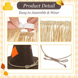 Scarecrow Costume Accessories Set with Hat for Kids, 6 Pieces