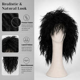 Heavy Metal Rocker Mullet Wig and Sunglasses Set for Men Women