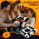 Skull Blanket, Black and White Checkered Ghost Blanket