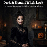Witch Hat Headband for Women, Halloween Costume Accessory