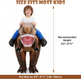 Inflatable T-Rex Costume for Kids, Funny Blow Up Ride-on Dino