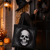 Halloween Skull Tote Bag, Trick or Treat Bag for Parties