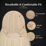 Short Blonde Bob Wig with Bangs for Women