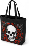 Halloween Skull Tote Bag, Trick or Treat Bag for Parties