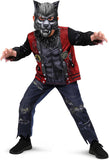 Kids Werewolf Costume for Boys - Scary Wolf Halloween Outfit Set with Shirt, Pants and Mask