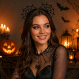 Spider Web Bat Costume Accessory Halloween Headband for Women