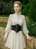 Black Corset Belt for Women, Wide Waist Belt