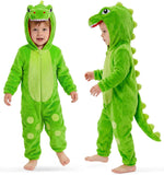 Toddler Dinosaur Costume, 3D Hooded Animal Jumpsuit for Halloween, 2-4T