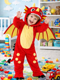 Toddler Dinosaur Costume, 3D Hooded Animal Jumpsuit for Halloween, 2-4T