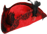Tricorn Pirate Hat with feather