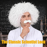 Mad Scientist Wig and Mustache Set for Adults