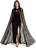 Halloween Gold Hooded Costume Cloak