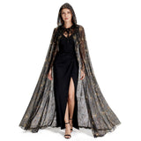 Halloween Gold Hooded Costume Cloak