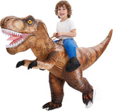 Inflatable T-Rex Costume for Kids, Funny Blow Up Ride-on Dino
