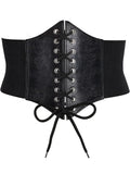 Black Corset Belt for Women, Wide Waist Belt