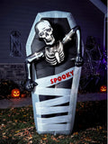 7FT Halloween Inflatable Outdoor Decorations, Blow Up Tombstone with Built-in Bright LEDs, Yard Lawn Garden Party Decor