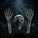 3PCS Halloween Decorations Outdoor Skeleton Skull and Hands