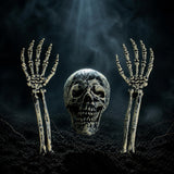 3PCS Halloween Decorations Outdoor Skeleton Skull and Hands