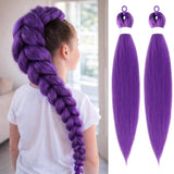 2-Piece 24-Inch Purple Braiding Hair Extensions for Kids