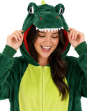 Adult Dinosaur Onesie Costume - 3D Hooded Animal One-Piece Pajama for Halloween Men Women