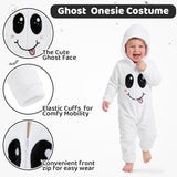 Toddler Cute Ghost Costume for Girls & Boys - 3D Hooded Animal Jumpsuit for Halloween Party