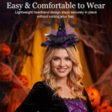 Witch Hat Headband for Women, Halloween Costume Accessory