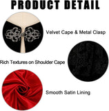 Black Halloween Vampire Costume Cape for Women Men