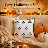 Halloween Pillow Covers 18x18 Set of 2, Mini Ghost Cases