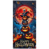 Halloween Door Cover, 73*36in Orange Pumpkin Door Decorations