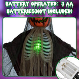 67" Halloween Decor Outdoor Animatronic Pumpkin Phantom Prop