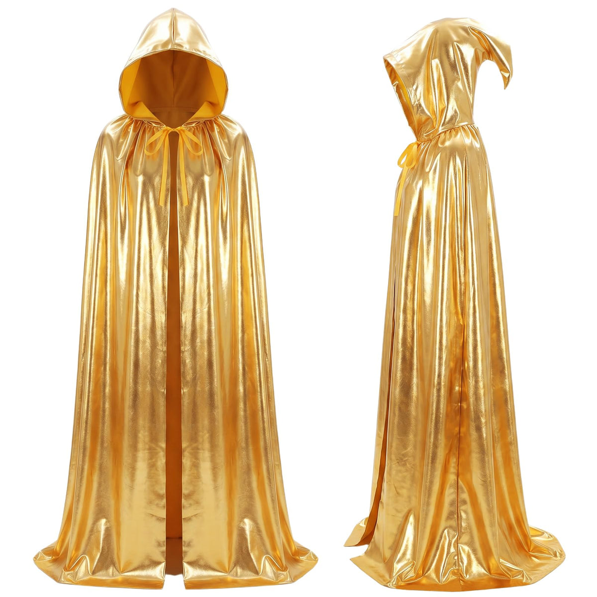 Halloween Gold Hooded Costume Cloak