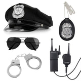 Police Costume Accessories for Adults, 4-Piece Dress-Up Set
