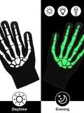 Skeleton Fingerless Gloves for Women Men
