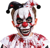 Kids Bloody Clown Halloween Costume, Scary Halloween Outfit Includes Mask & Jumpsuit